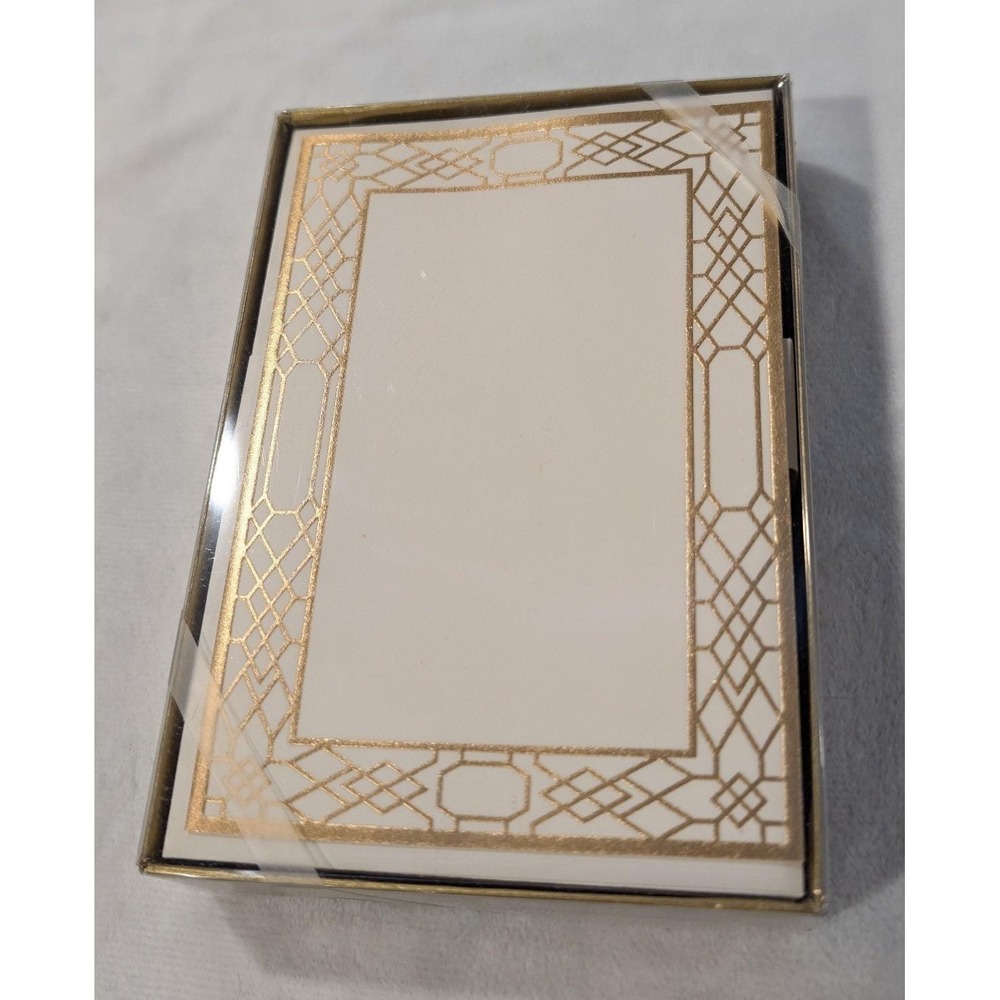 Crane & Co Katherine DeSousa Gold Foil Geometric Notecards 10ct Vintage CF2401